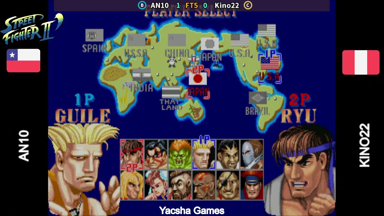 Оба варианта измерены! An10 (Чили) против Kino22 (Перу) - Street Fighter 2 街霸2 Champion Edition Ryu
