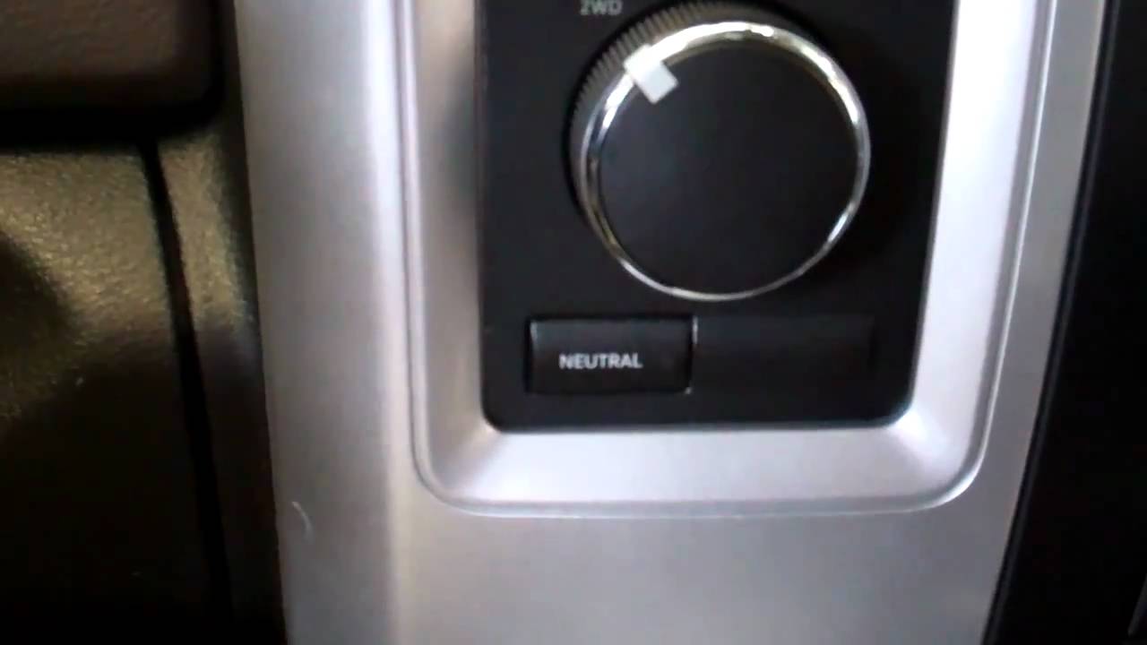 How to operate the transfer case on a 2011Dodge Ram 1500