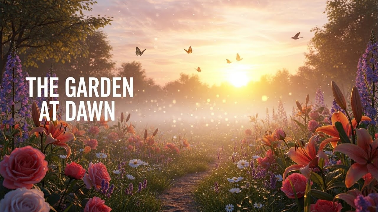 The garden at dawn 