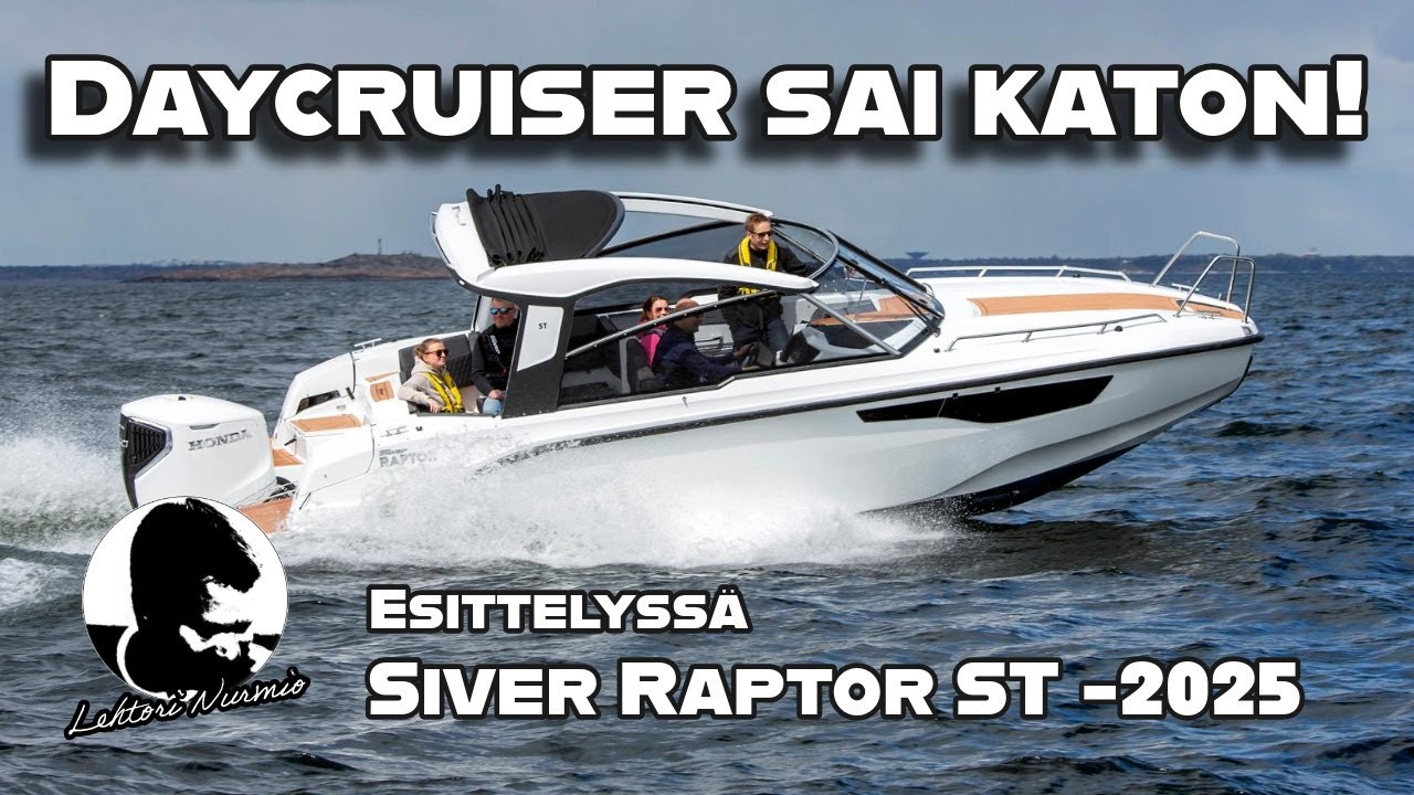 DayCruiser sai avattavan katon! - Esittelyssä Silver Raptor ST veneuutuus veekasi perämoottorilla