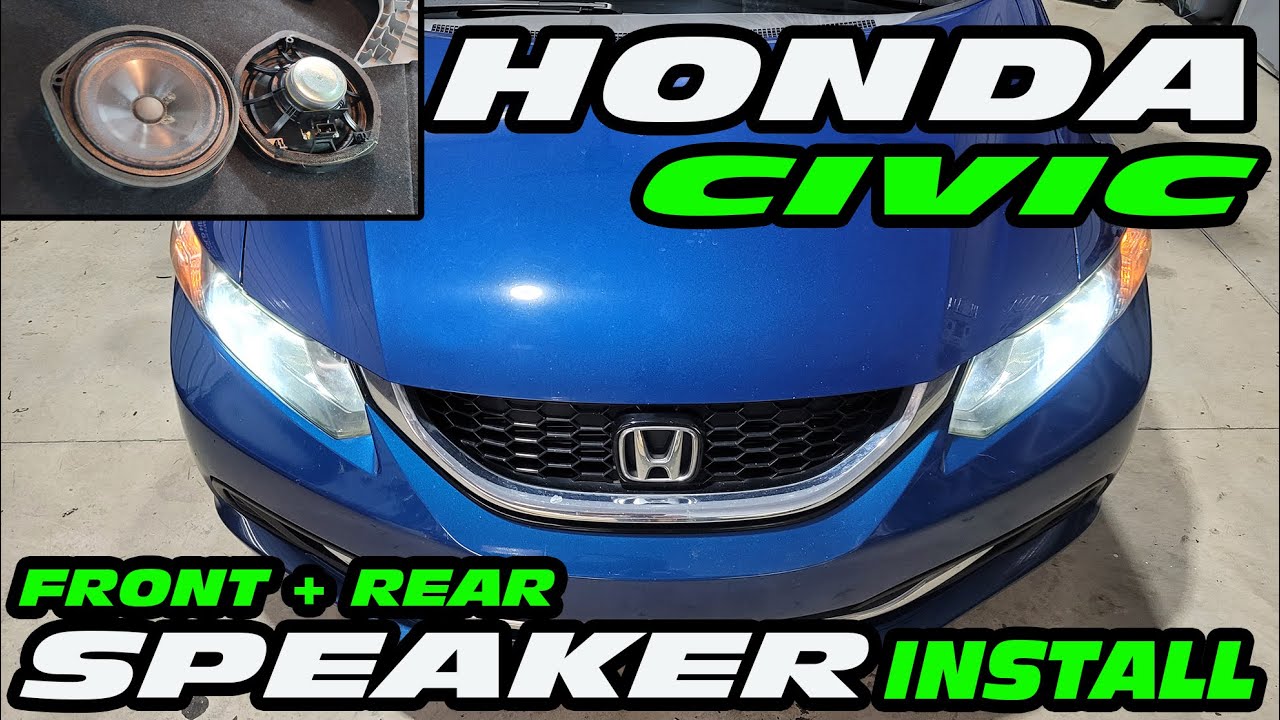 Установка передних и задних динамиков Honda Civic --- Снятие передней дверной панели и задней полки