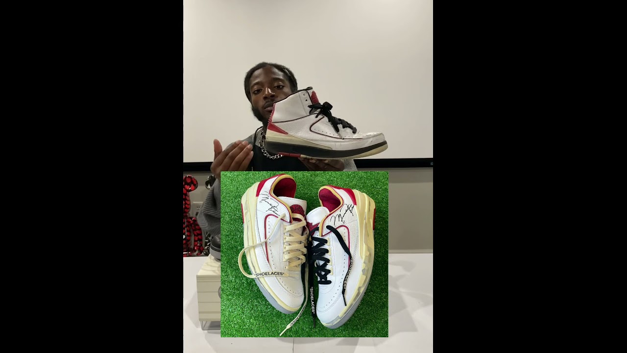 MAD4SHOES First look and review of the Nike Air Jordan 2 Retro Low Off White Black Blue
