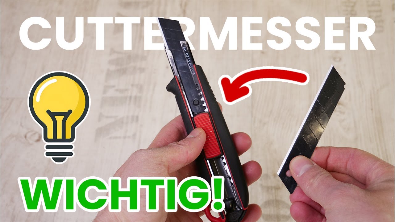 Cuttermesser Klinge wechseln und Cutter abbrechen | Anleitung