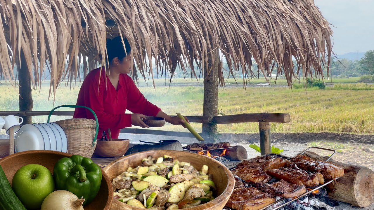 Buhay Probinsya | Pagkatapos ng Bagyo, Sinugba Bisaya sa Kubo | Sariwang Gulay