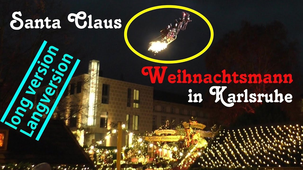 KOOL! Fliegender Weihnachtsmann in Karlsruhe XXL Version - Flying Santa Claus long version