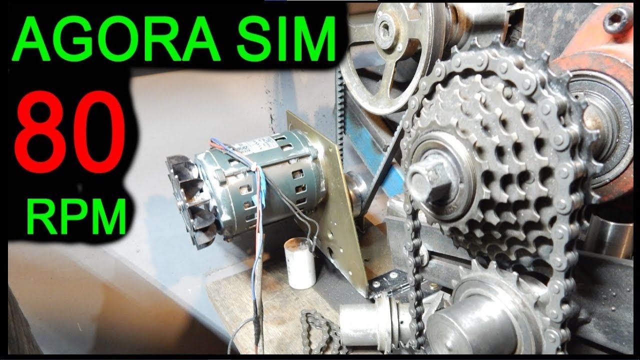 Automatização do Sistema de Rosca do Torno Caseiro 80 RPM ok
