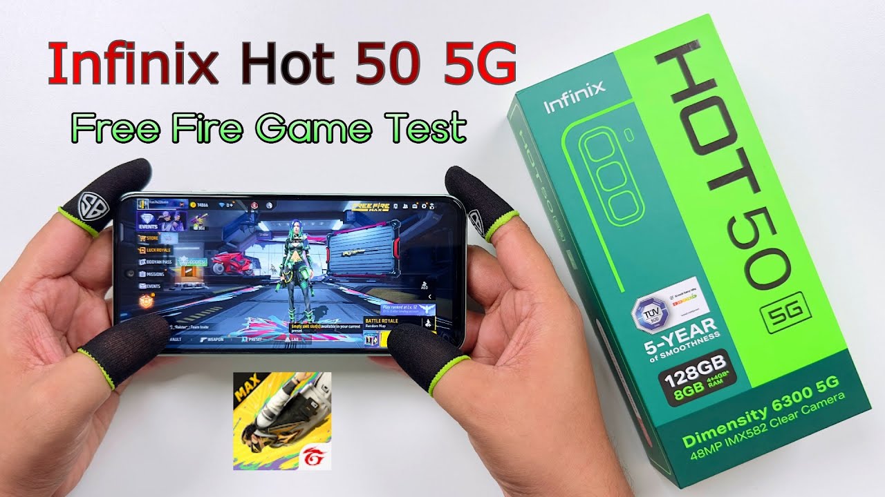 Infinix Hot 50 5G Garena Free Fire Gameplay Test