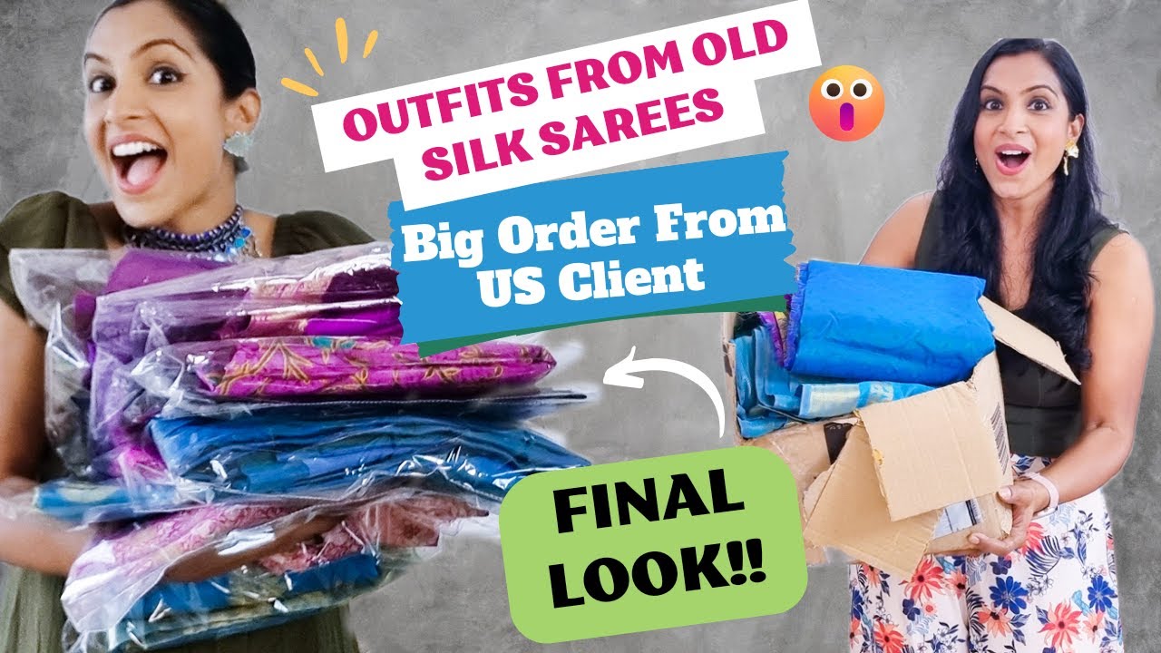 US Client के लिए बनाए बहुत सारे Western & Indo Western Outfits From OLD Silk Sarees | READY Outfits