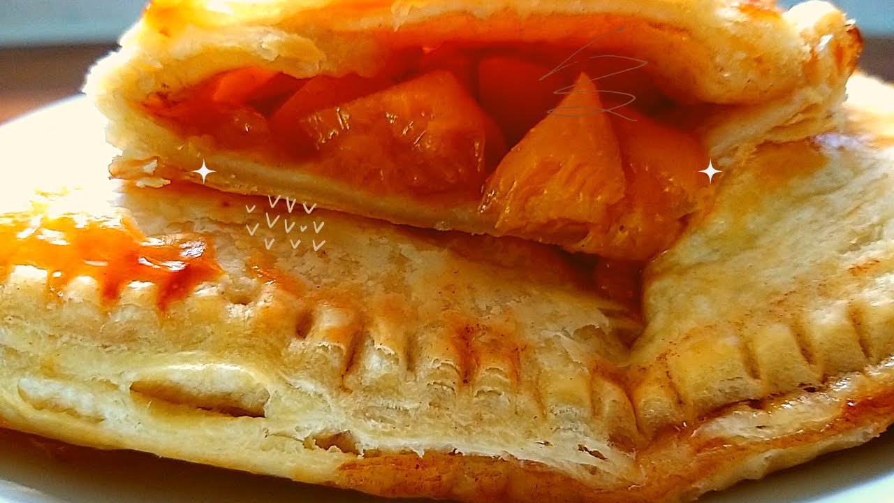Mango and Peach Pie using ready made puff pastry.