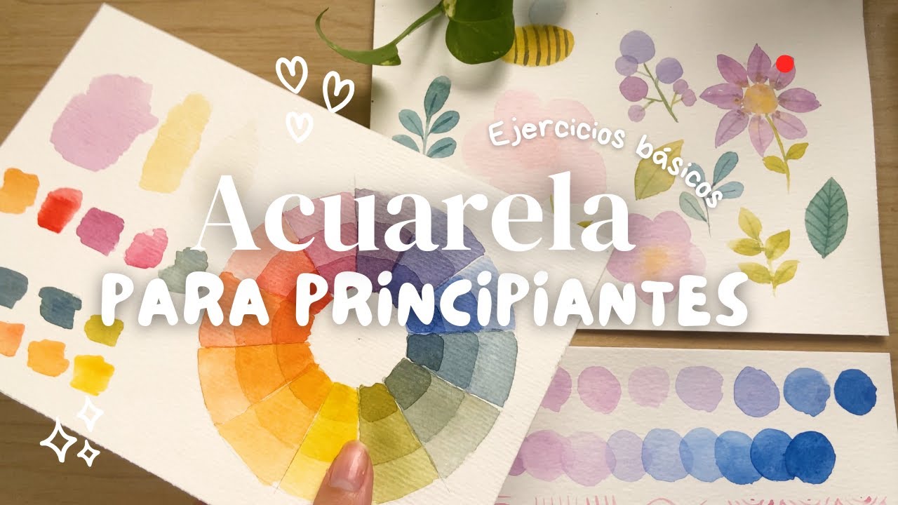 Acuarela para PRINCIPIANTES💖⎟ Ejercicios b&aacute;sicos para empezar a pintar  🎨