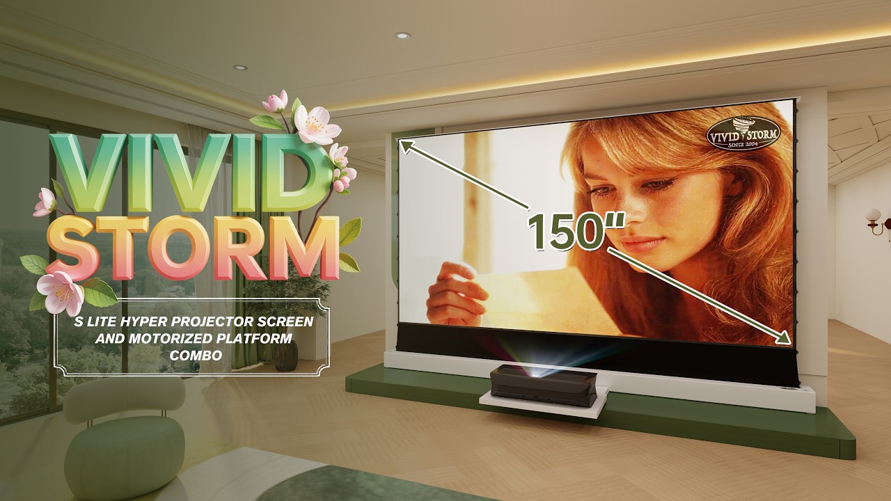 Как проще всего установить 150-дюймовый лазерный телевизор? | #VIVIDSTORM S Lite Hyper #FloorRisi...