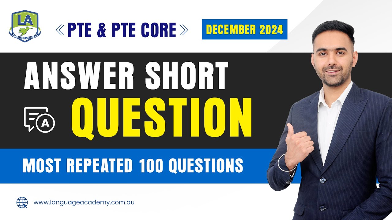 Answer Short Question | PTE & PTE Core Speaking | December 2024 Exam Predictions | Language Academy