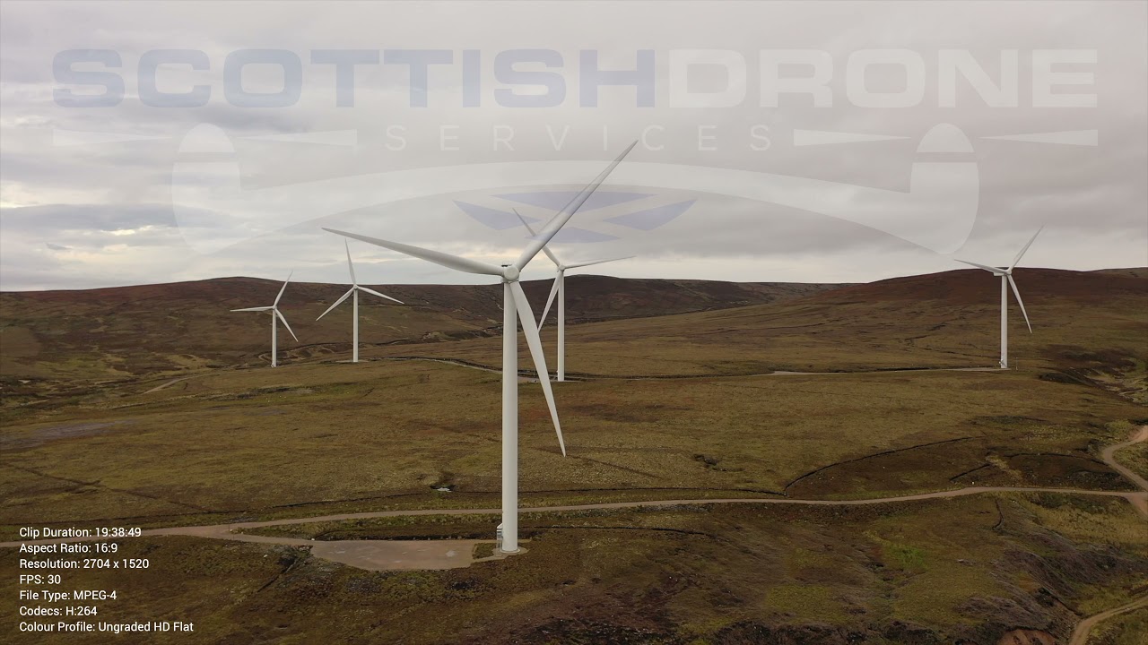 Scottish Wind Farm & Turbines - Stock Video Library