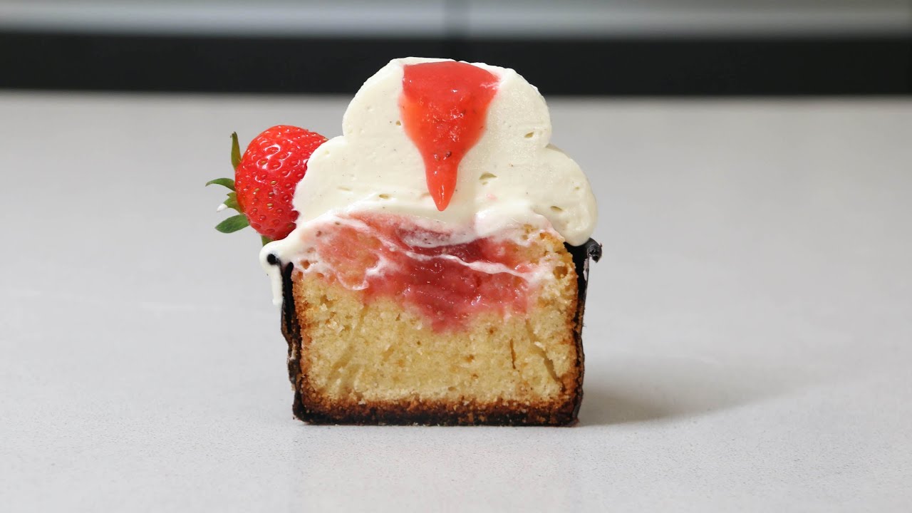 Cupcakes de Fresa y Vainilla / Strawberry Vanilla Cupcakes