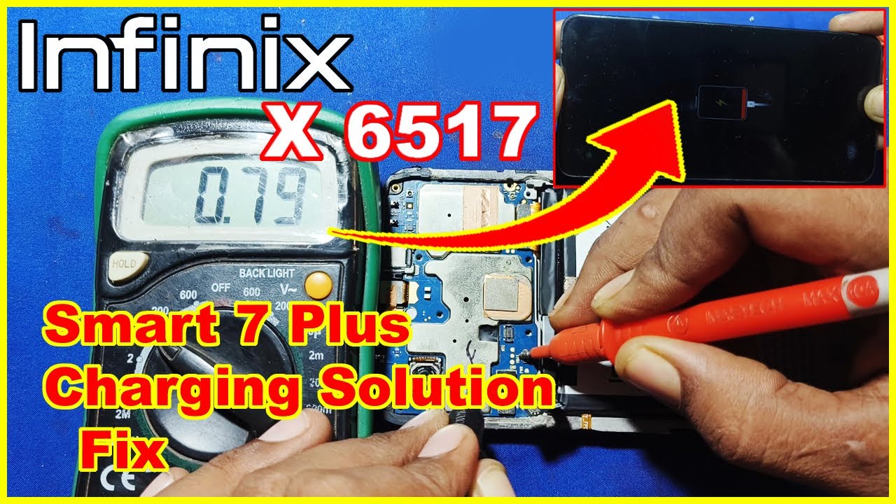 Infinix X6517 Charging problems Solution Infinix smart 7 plus  charging jumpar solution step by step