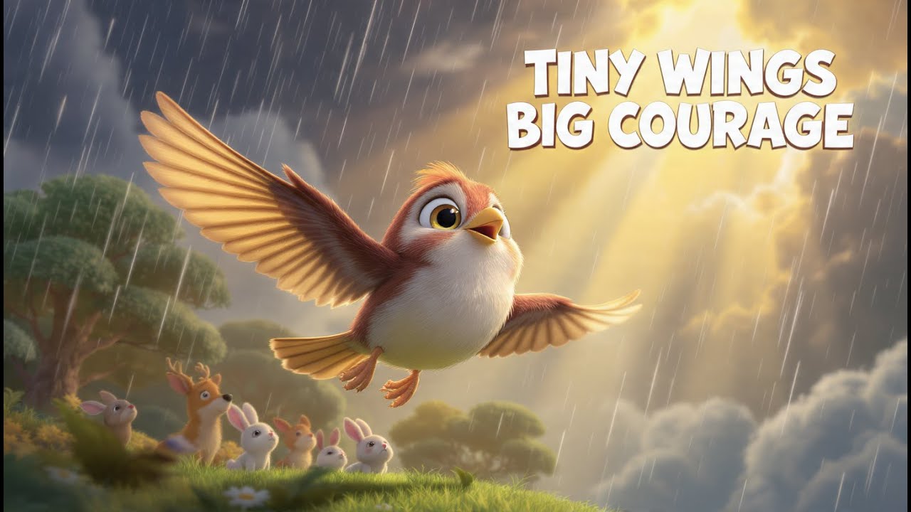 Tiny Wings, Big Courage 🐦 | The Sparrow Who Saved the Day | Heartwarming 3D Kids Story with Moral