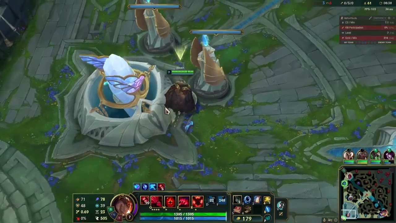 Swain Game 355 (Win vs Ahri)