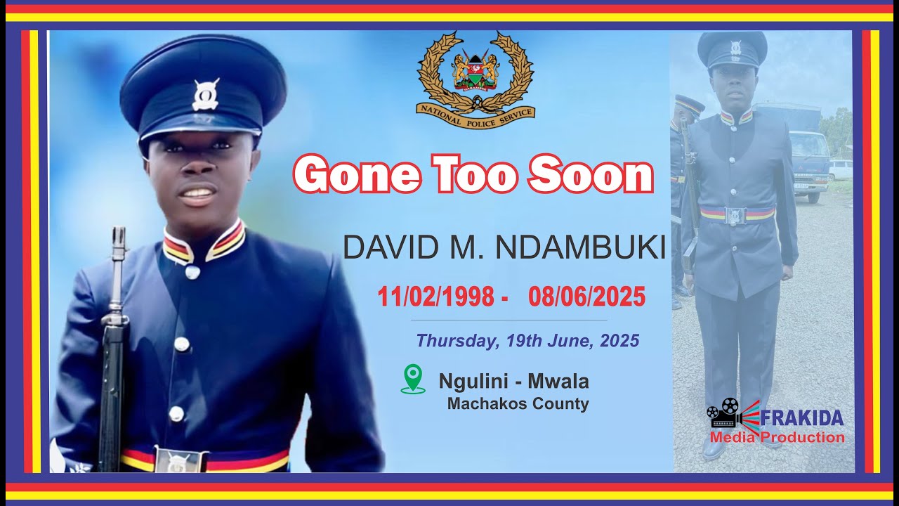 IN LOVING MEMORY OF DAVID M. NDAMBUKI