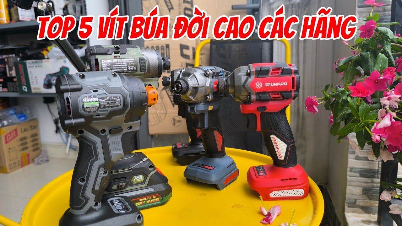Top 5 máy chuyên vít đời cao nhất các hãng . Dekton , yupai , amax , hukan , sfunpro
