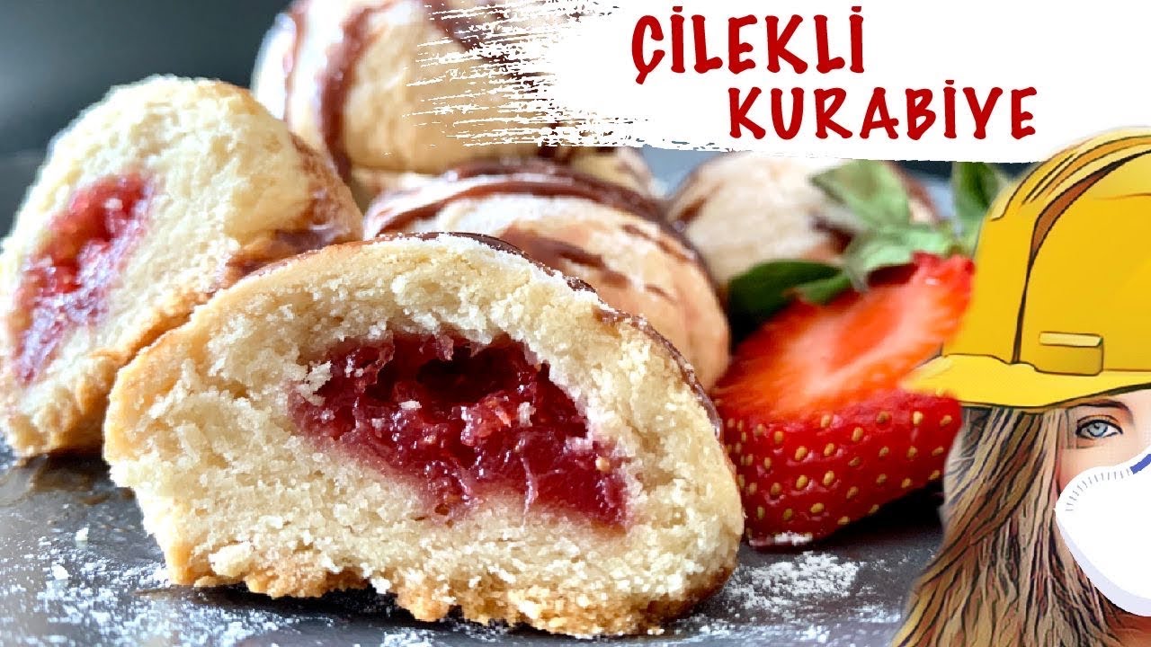 Ağızda dağılan mis gibi çilek kokan 🍓| Çilekli Kurabiye Tarifi • Mutfakta Bir Mimar
