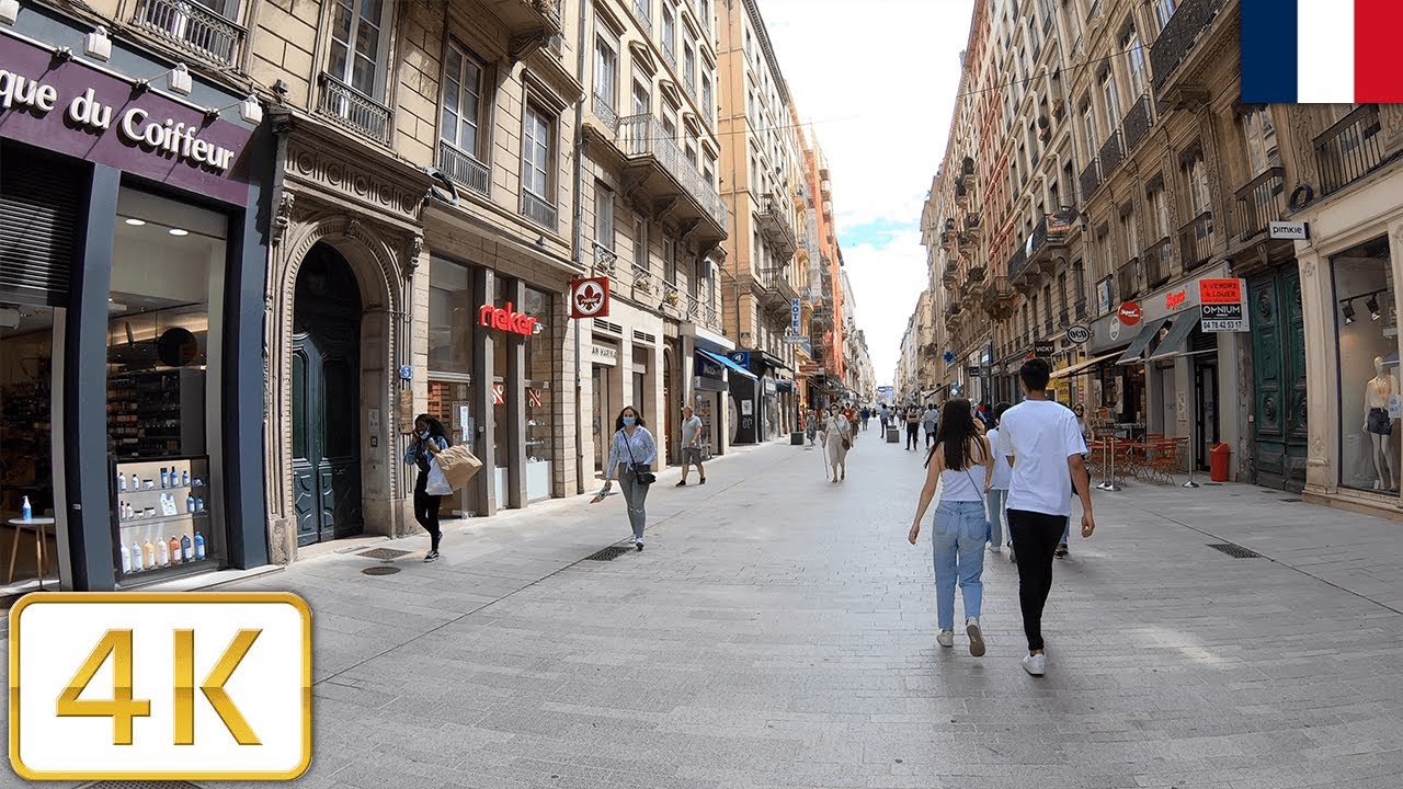 Rue Victor-Hugo in Lyon, France | Summer 2021【4K】