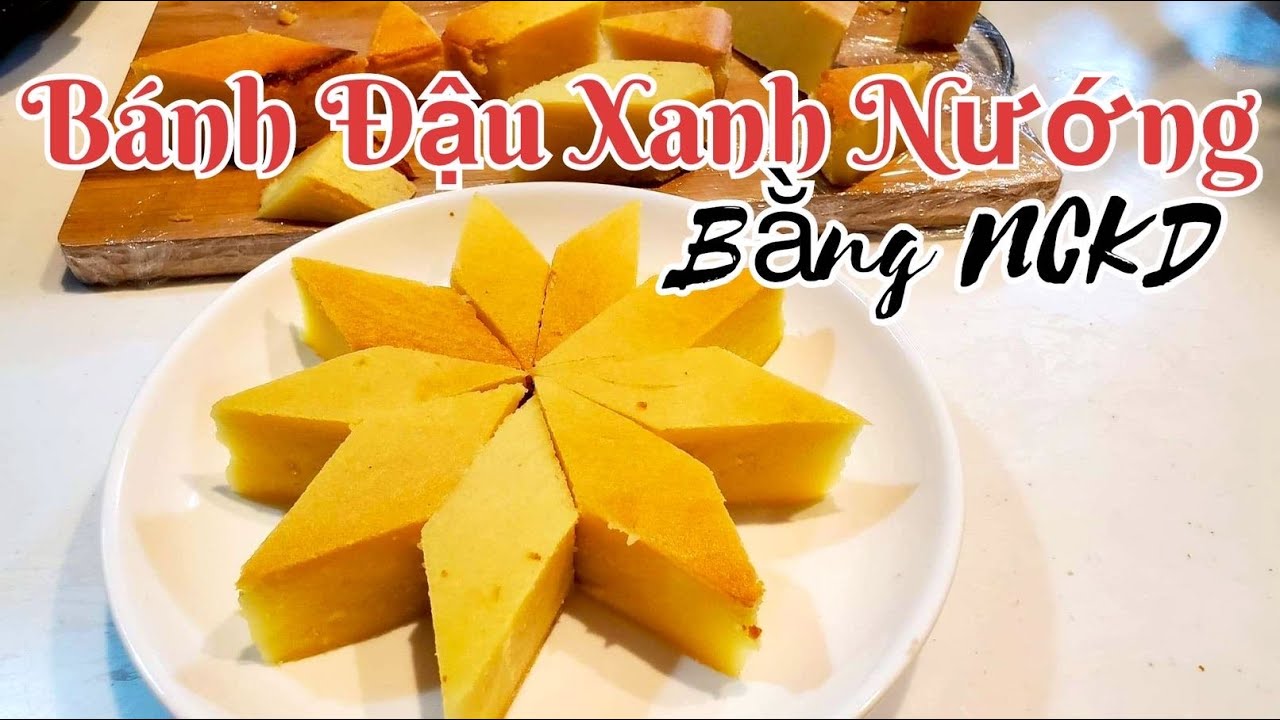 Bánh Đậu Xanh Nướng Bằng Nồi Chiên Không Dầu Đơn Giản Tại Nhà I Vietnamese Baked Mung Bean Cake
