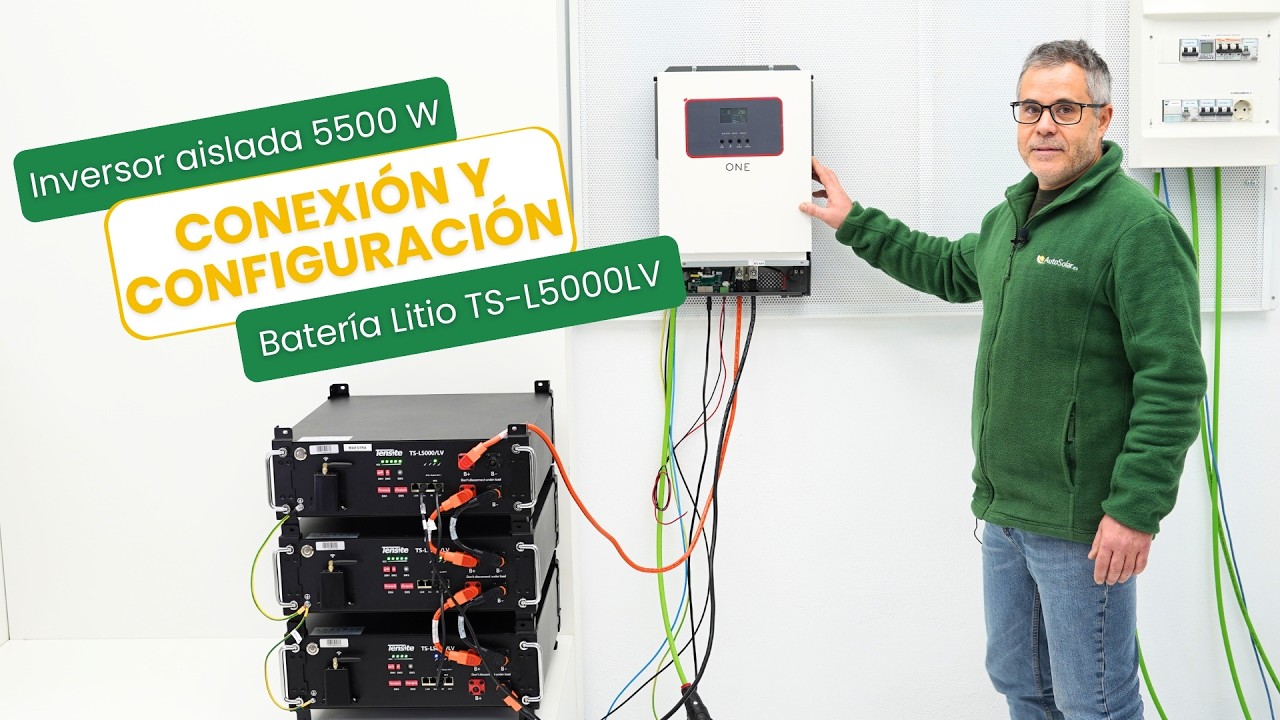 Inversor Tensite ONE + Baterías de litio Tensite TS-L5000/LV | Conexión y Configuración