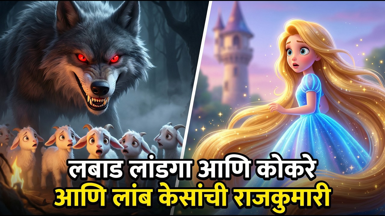 Wolf and the Seven Little Goats | Rapunzel | लबाड लांडगा आणि बकरीचे कोकरे | रपुंझल