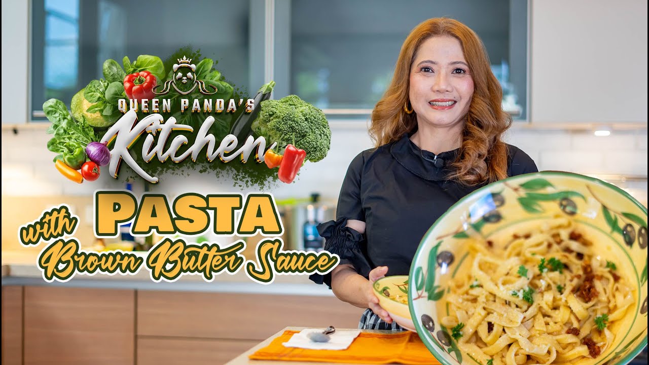 Pasta with Brown Butter Sauce ft. Chef Mike | Queen Panda's Kitchen