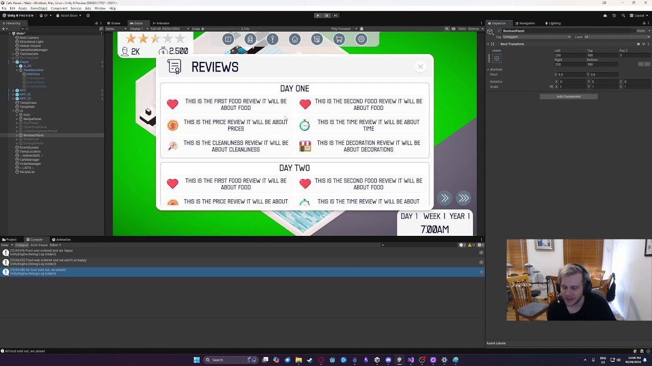 Game Dev 🎮 | Cafe Haven ☕