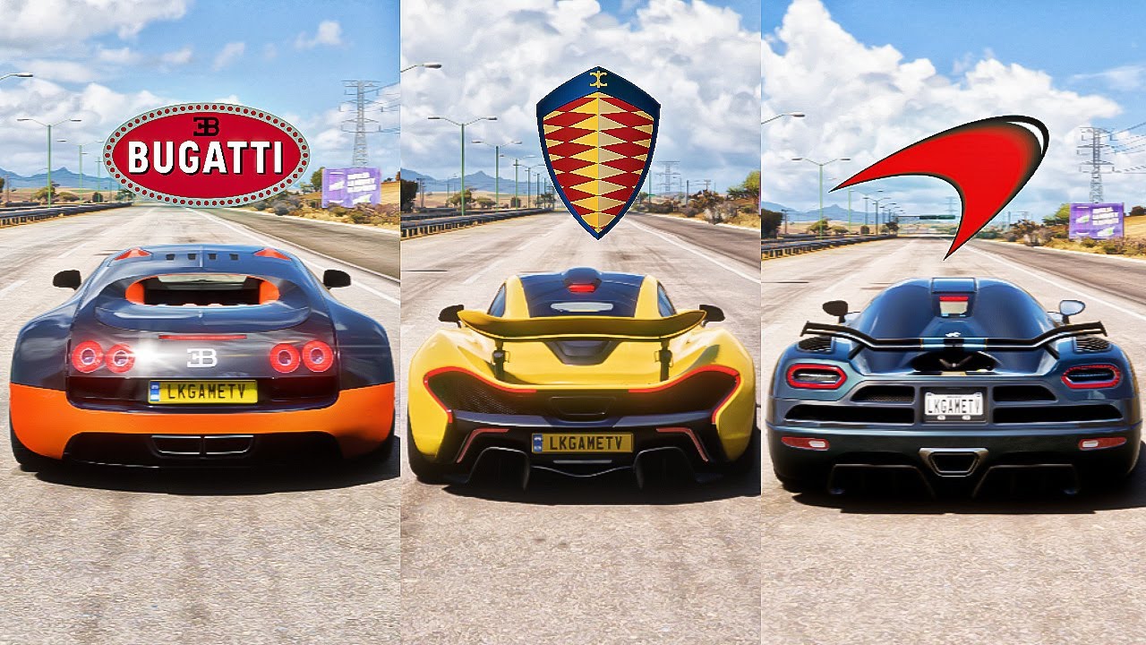 FH5 DRAG RACE! Bugatti Veyron Vs Mclaren P1 Vs Koenigsegg Agera R