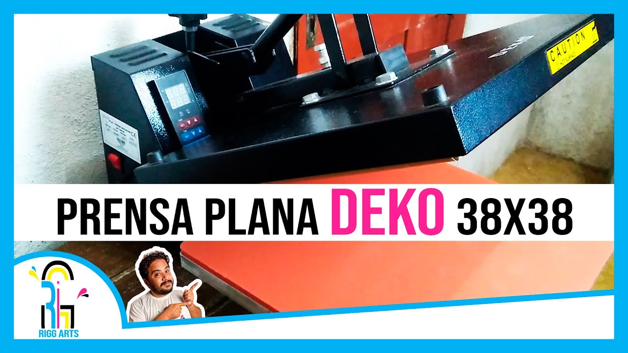 Como Usar a Prensa Plana DEKO 38x38 Para Sublimação #RiggArts