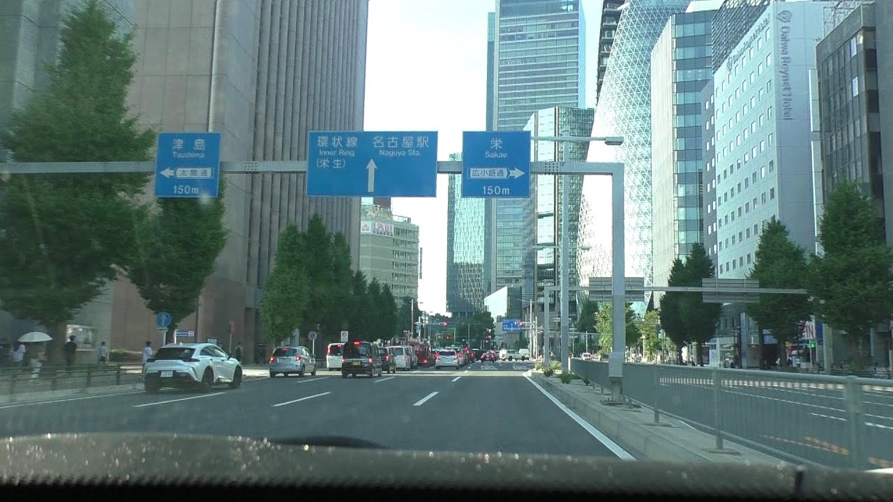 名駅通から名古屋高速を通って国道23号 名四国道まで　4倍速