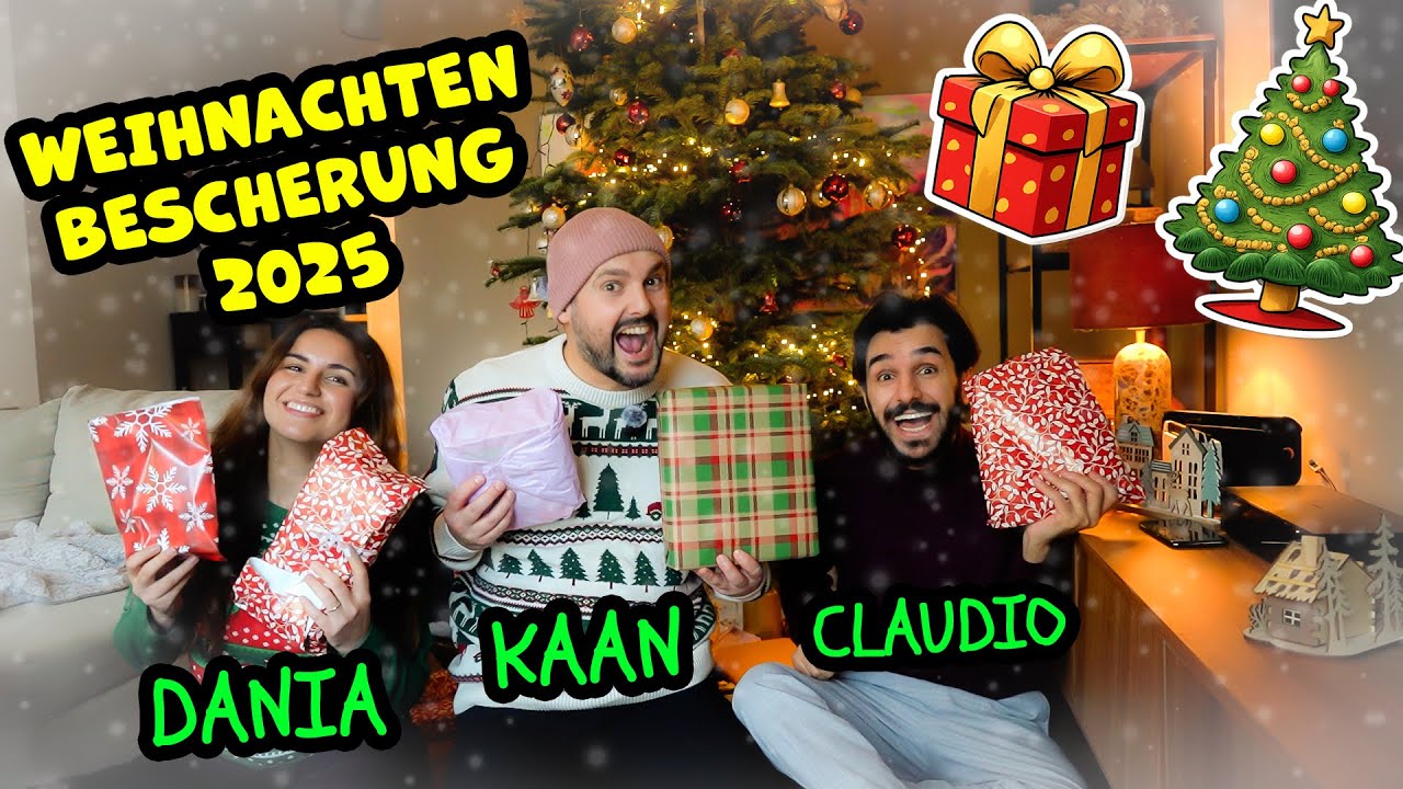 BESCHERUNG mit Kaan, Dania & Claudio! WEIHNACHTEN 2025