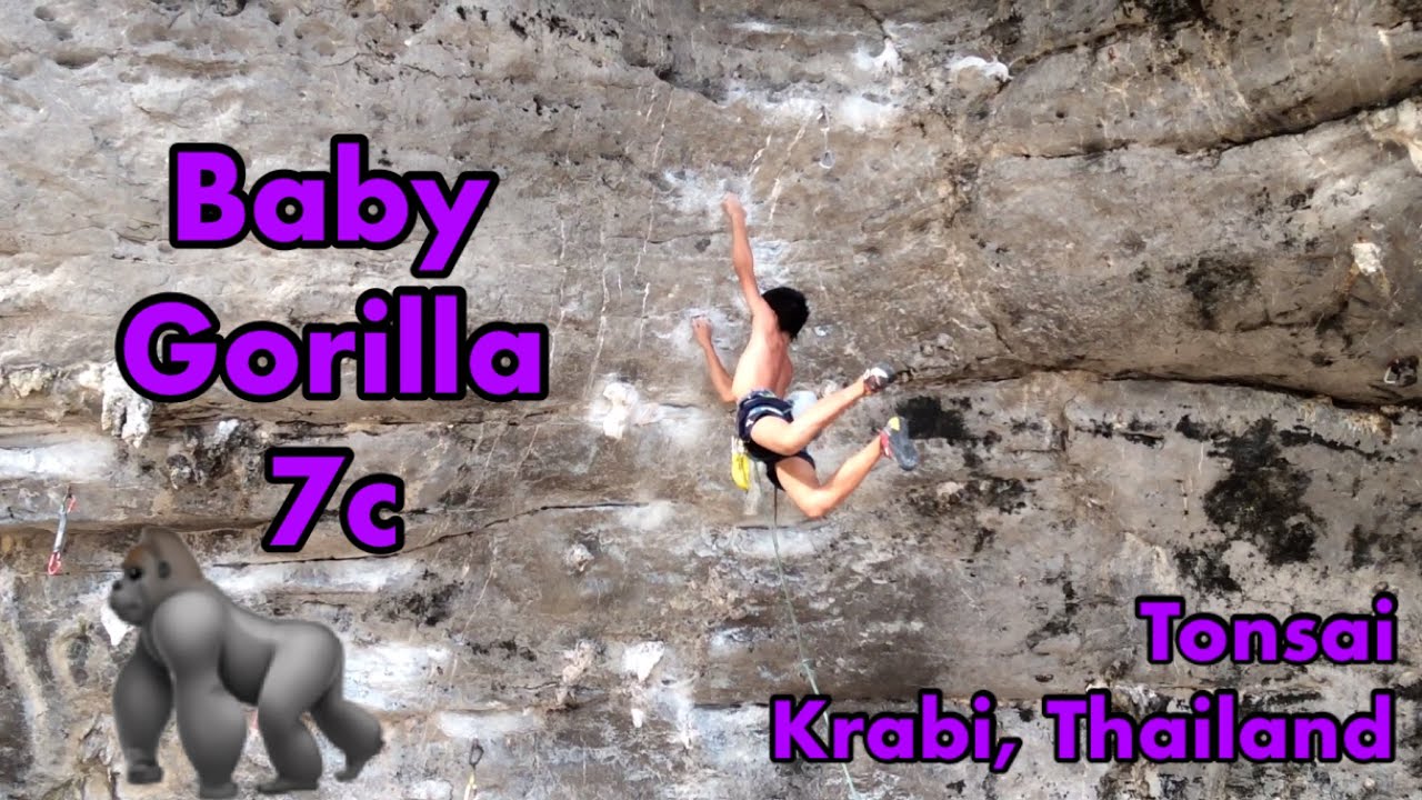 Baby Gorilla (7c)... MADE TO LOOK EASY!!! Tonsai Beach, Krabi, Thailand