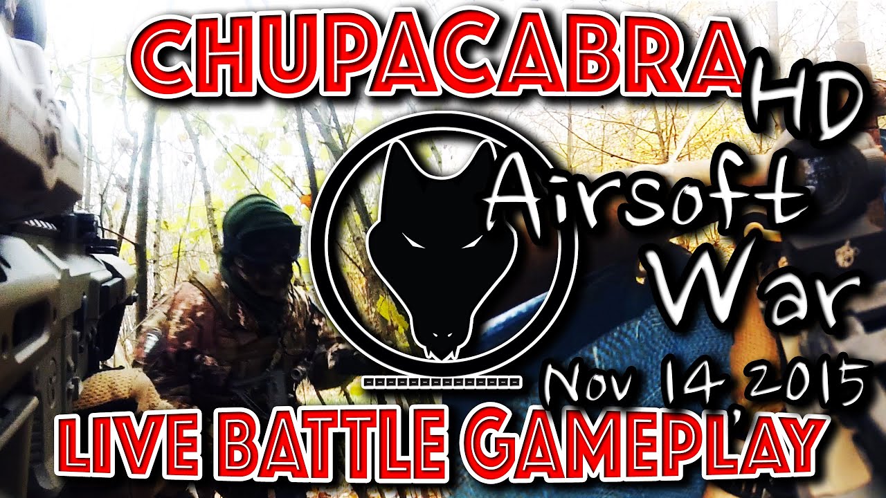 CHUPACABRA HD AIRSOFT WAR, Live Battle Gameplay [Nov 14, 2015] (ARES AM-013 Honey Badger DSG Custom)