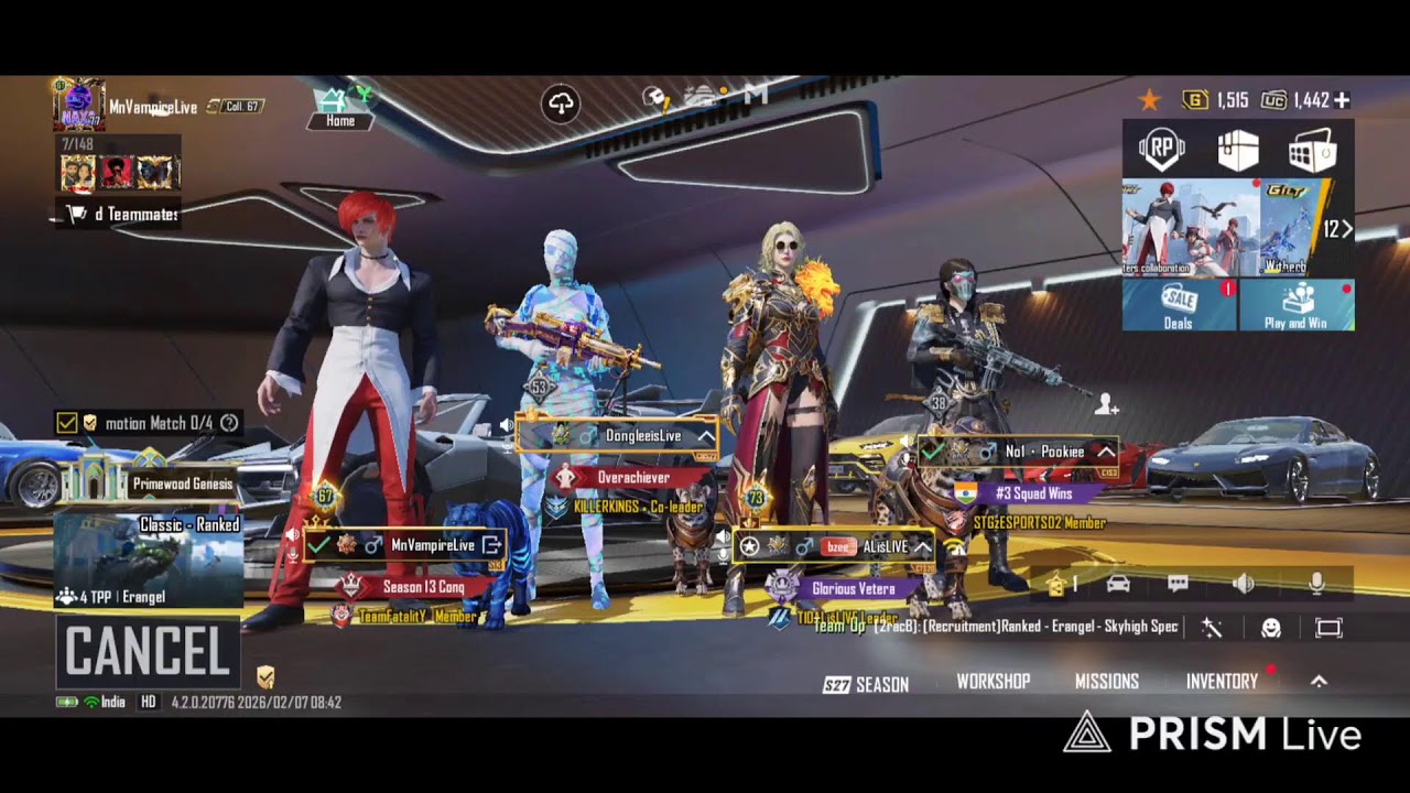 Live streaming of MN Vampire