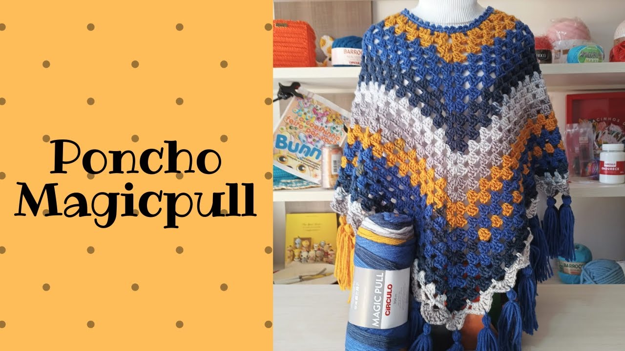 Poncho de crochê Magicpull