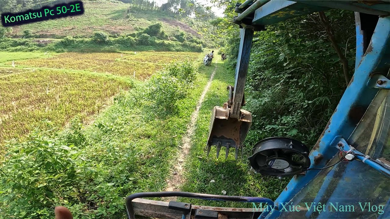 Máy Xúc Việt Nam.Tập 1714. Chuyển Máy Xúc Xanh Mới Đi Sửa Đường Khai Thác Ven Bờ Ruộng Đường Hẹp