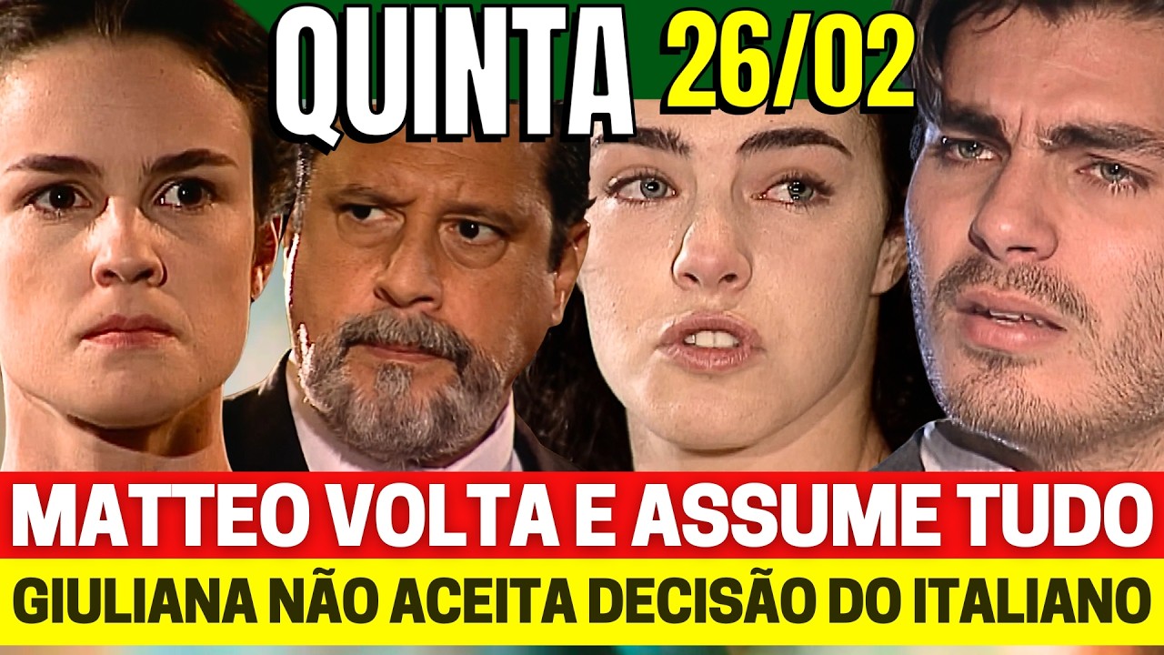 TERRA NOSTRA Capítulo de Hoje QUINTA 26/02 - Resumo Completo Novela Vale a Pena Ver de Novo Globo