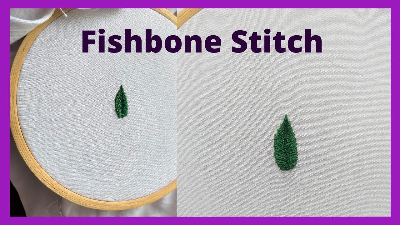 Fishbone Stitch | ഇലകൾ fill ചെയ്യാൻ easy Fishbone Stitch
