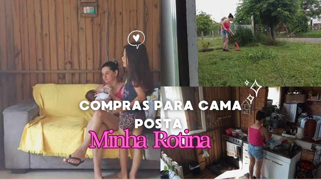 Comprei um cobre leito novo/limpeza do pátio+minha rotina como mãe 