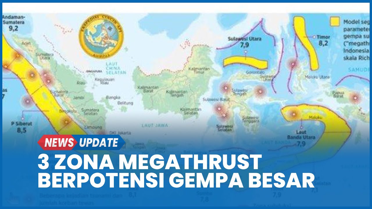 Ada Tiga Zona Megathrust di Indonesia Berpotensi Gempa Besar