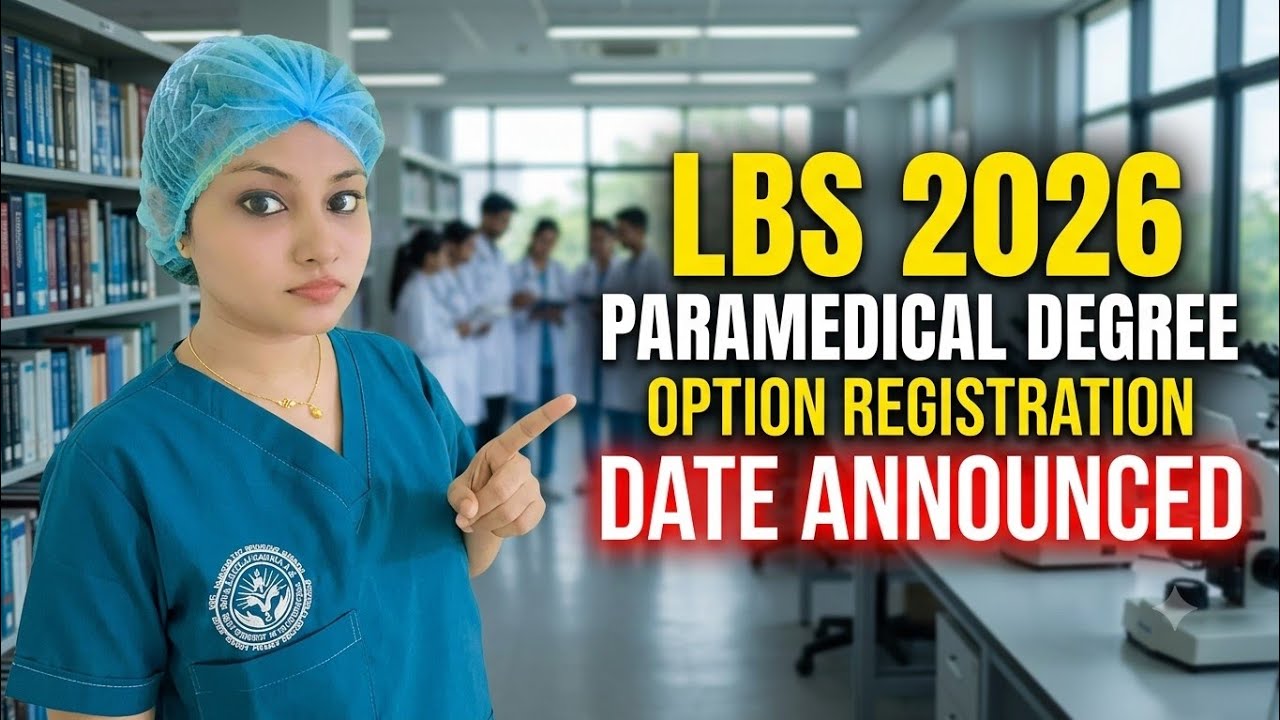🔥 LBS 2026 PARAMEDICAL DEGREE OPTION REGISTRATION DATE ANNOUNCED! | ALL DETAILS‼️