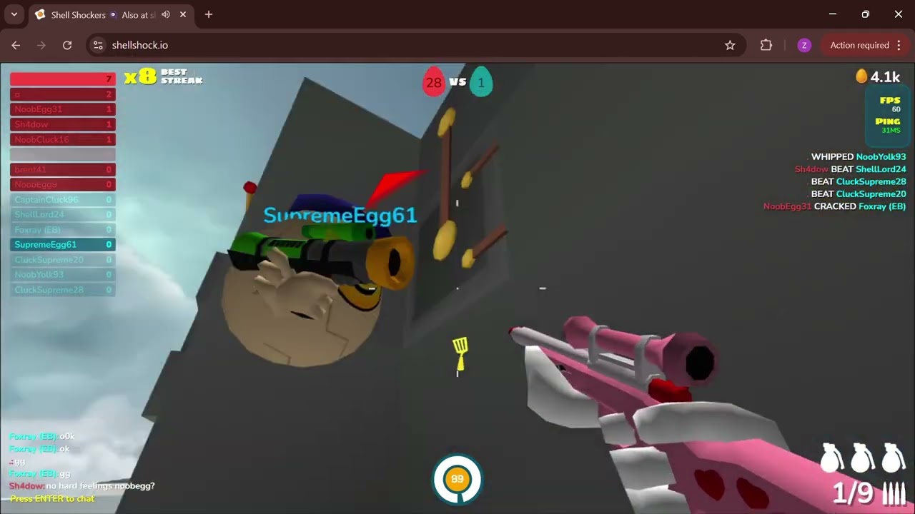 Weekly Clips of shell shockers #shellshockers #gaming 