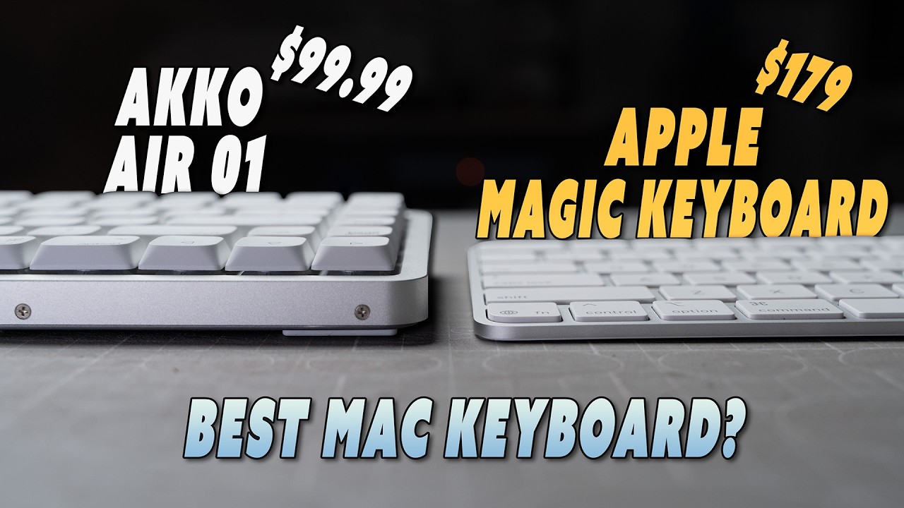 Akko Air 01 vs Apple Magic Keyboard! -  Typing Test & Comparison