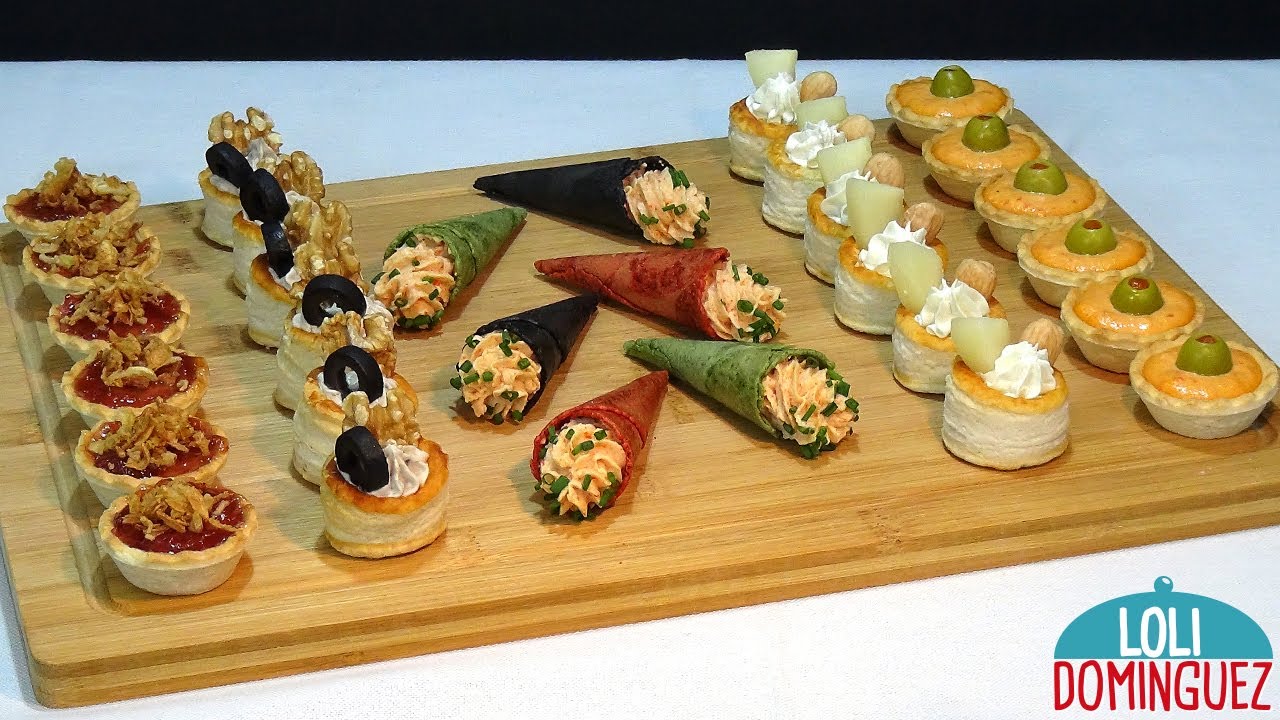 Canapés fáciles, rápidos y económicos. ESPECIAL NAVIDAD - Recetas paso a paso. Loli Domínguez