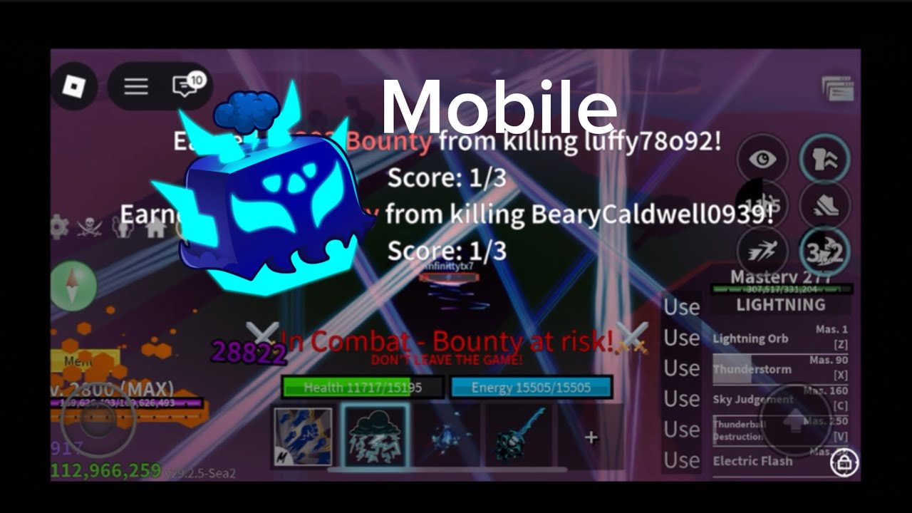 Blox Fruits Lightning 15m to 16m-BountyHanter