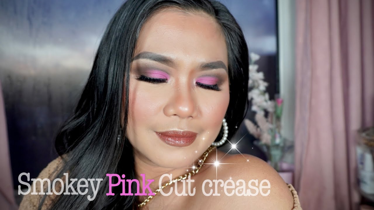 Smokey matte Pink cut crease 💕 #glammakeup #cutcreaseeyelook