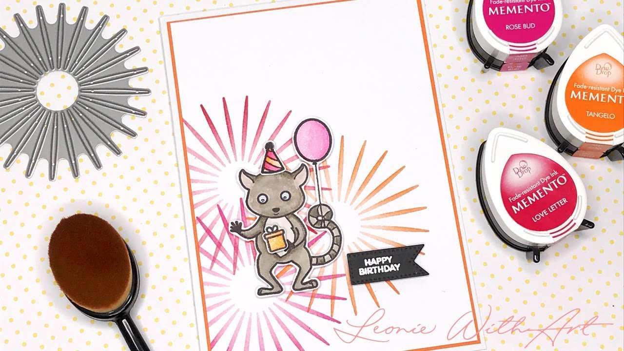 Blending with Blending Brush and Diecut Stencil